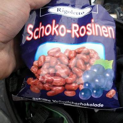 Esst ihr Schoko - Rosinen?